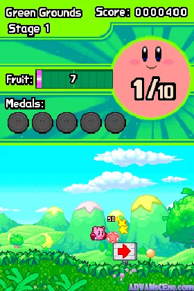 Kirby Mass Attack (USA) (En,Fr,Es) screen shot game playing